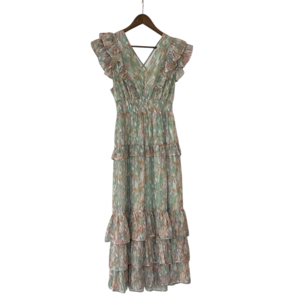 Koko & Mason Floral Ruffle Maxi Dress - Picture 2 of 10